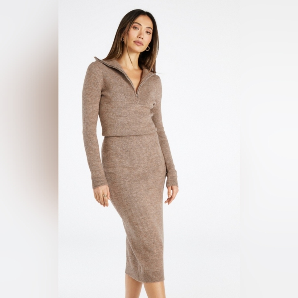 NWOT JustFab Dress (Size XS, Brown)